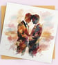 Same Sex Wedding Card – Couple Square Greeting Card