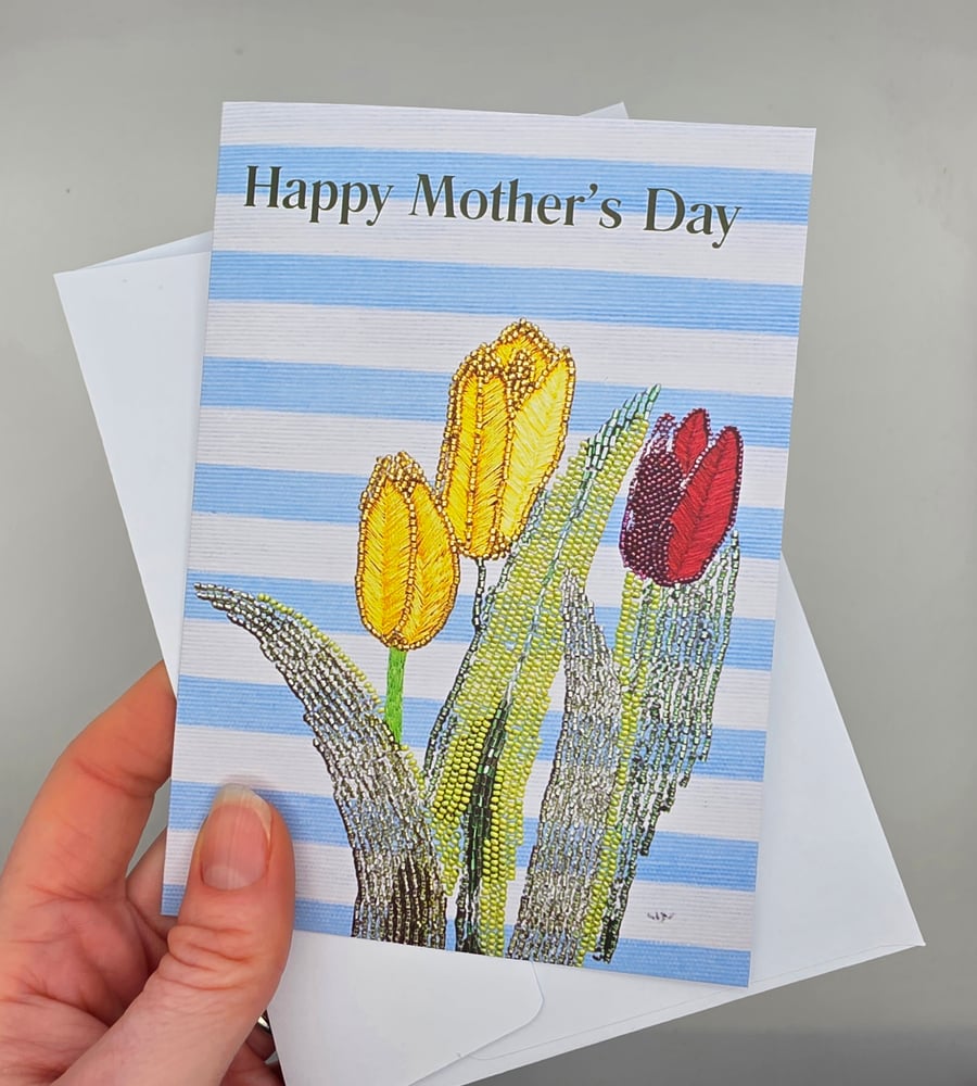 Happy Mother's Day Card with Tulips
