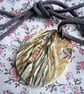 ceramic necklace pendant handmade- fir tree no 3 - Image 2