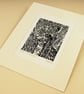 Hare. Grey Hare art  - Original Hand Pulled Linocut Print - Image 5