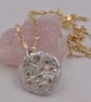 Golden Glow Molten Silver Pendant