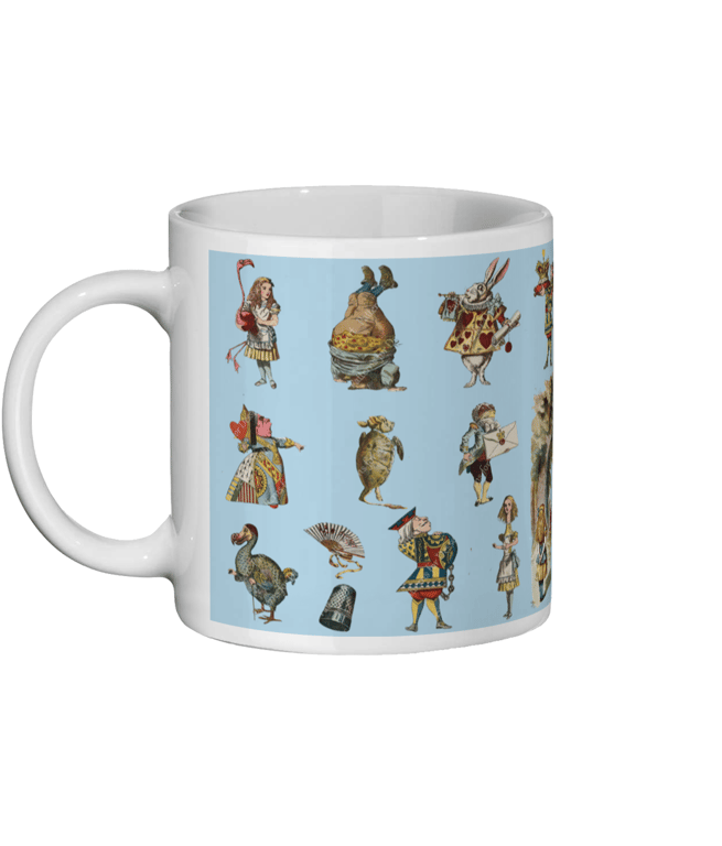 Alice In Wonderland Mug Cute Character Vintage Style Cup Gift Lewis Carol Quote