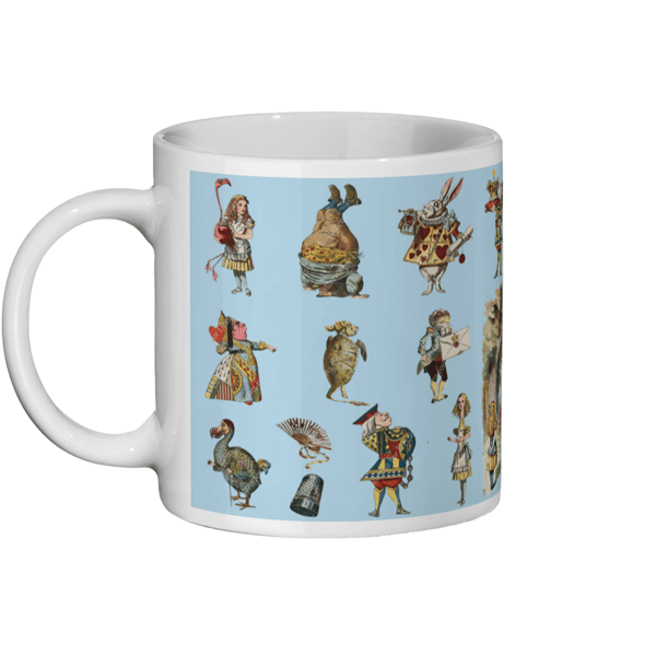 Alice In Wonderland Mug Cute Character Vintage Style Cup Gift Lewis Carol Quote