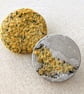 Yellow Abstract Lichen Embellished Recycled Textile 50mm Brooches - Image 9