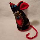 Faux mouse fabric animal doll Milagros the mouse