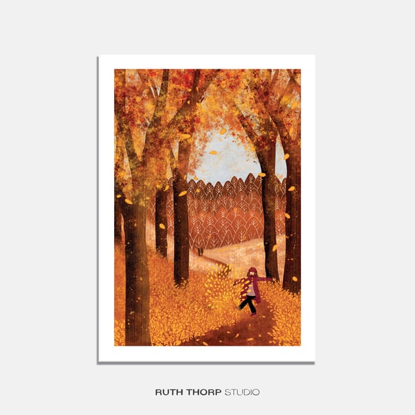 Autumn Illustrated Art Print