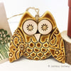 Ceramic owl hanging decoration Pottery owl ceramic bird brown