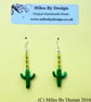 Sterling Silver Cactus Drop Earrings  - Image 5