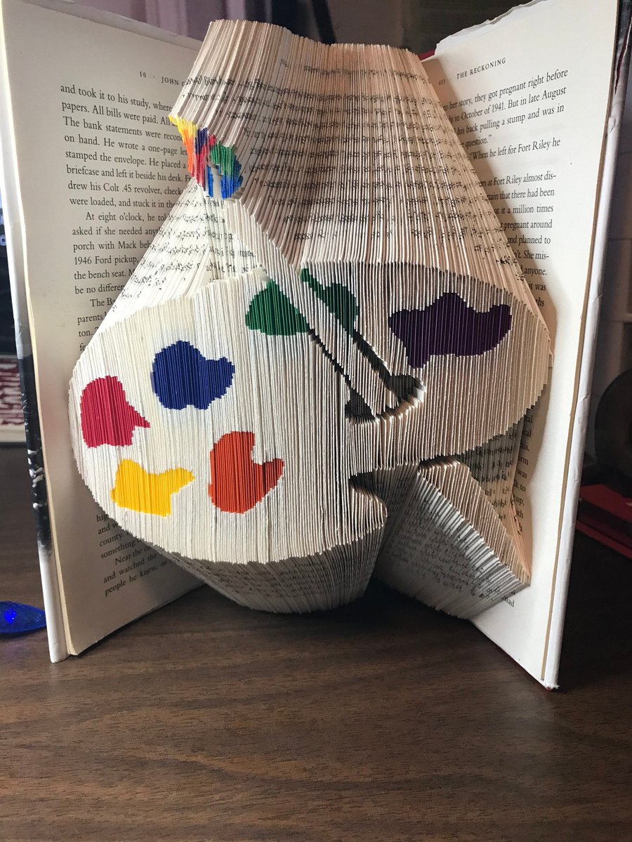 Artists Pallette COMBI Book Folding Pattern - EMAILED PDF PATTERN