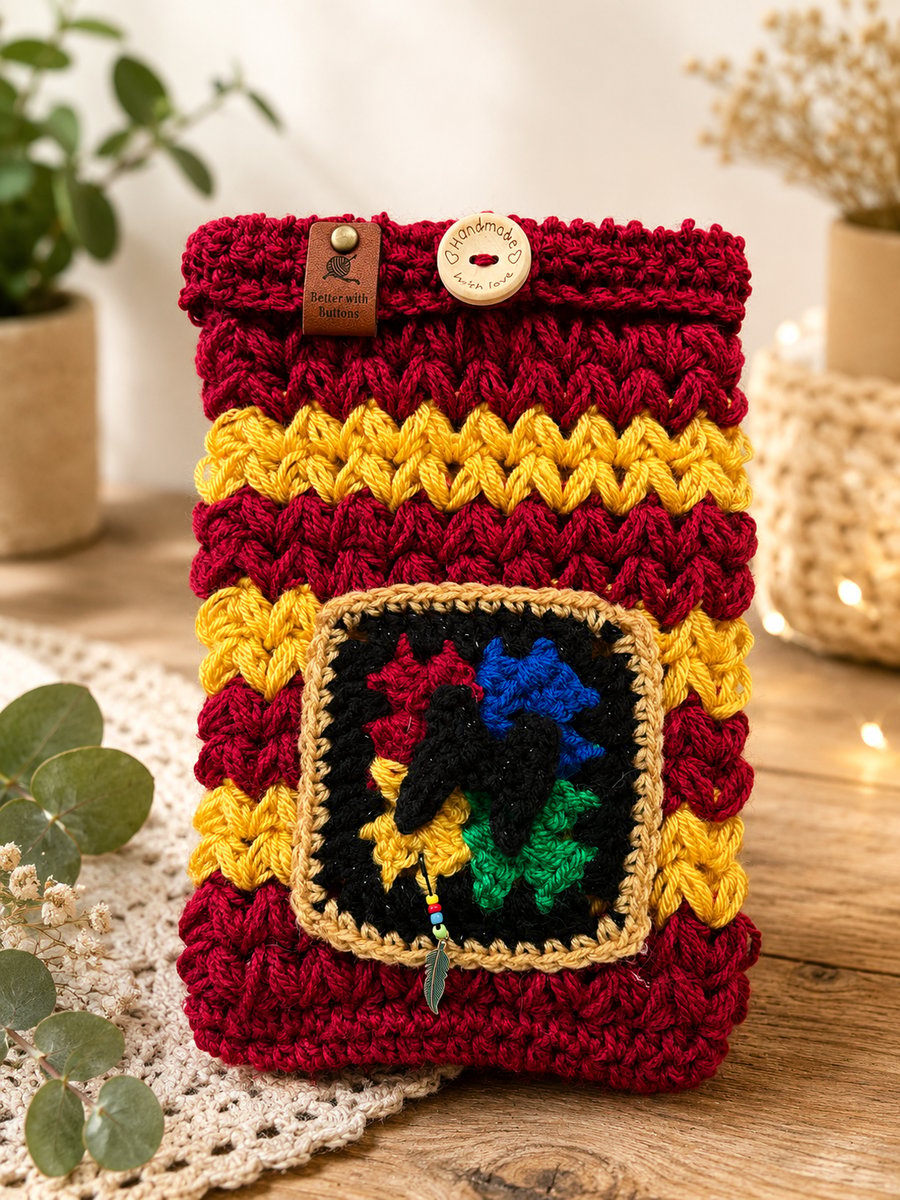 Harry Potter Book Sleeve – Handmade Crotchet Book Cover & Reader Gift
