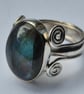 Sterling silver ring with labradorite stone - Image 5