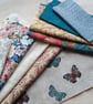 French Garden - Slow Stitching kit with vintage blue pastoral scene textiles - Image 5