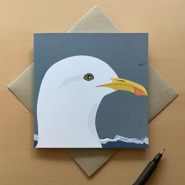 Greetings card - seagull - bird card