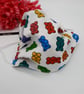Face mask,  medium, gummy bears, adjustable,  nose wire,  3 layer.  - Image 6