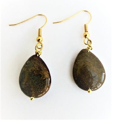 " River Bed" Semi-precious gemstone earrings