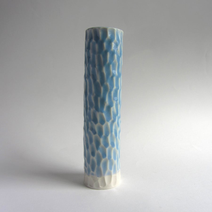 Pale blue porcelain bud vase - Second - Super Seconds Festival