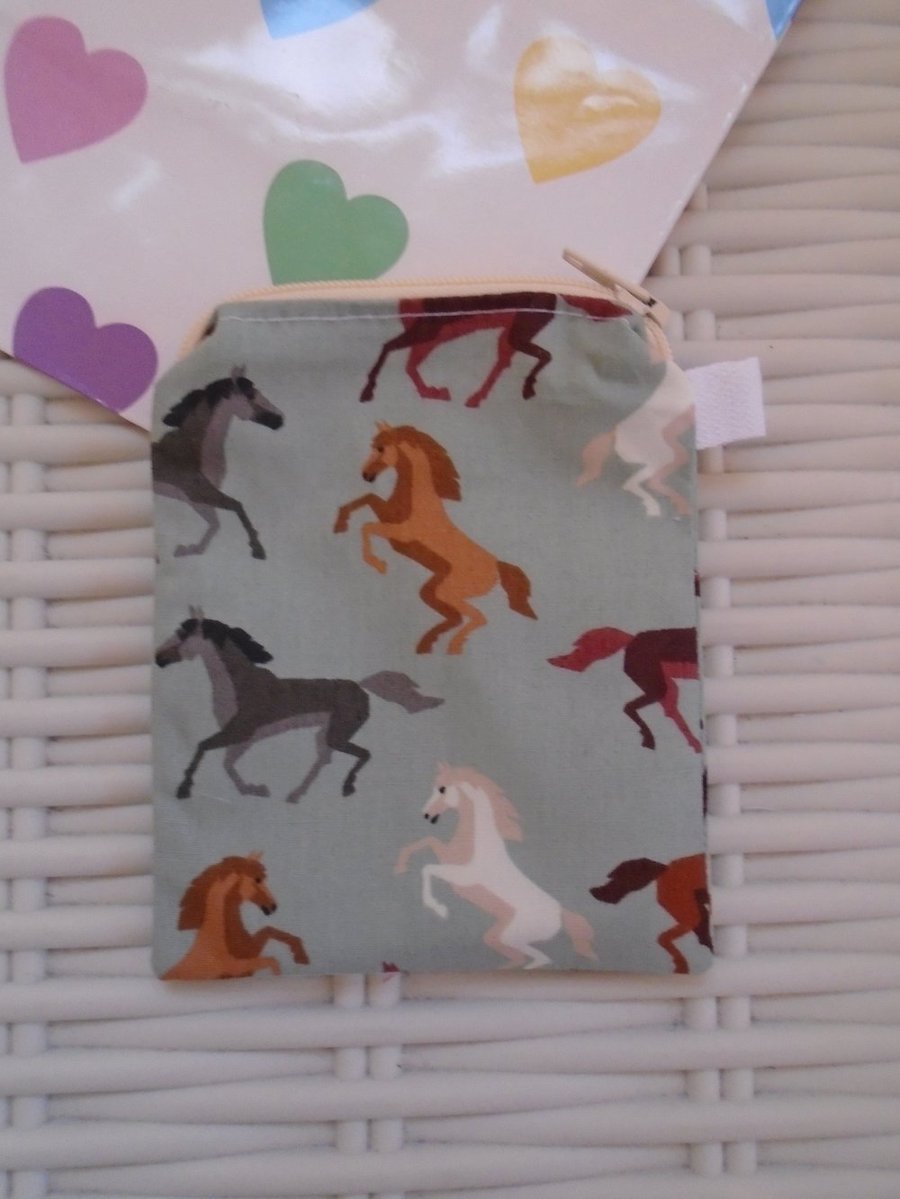Horses Purse or Card Holder Wallet 