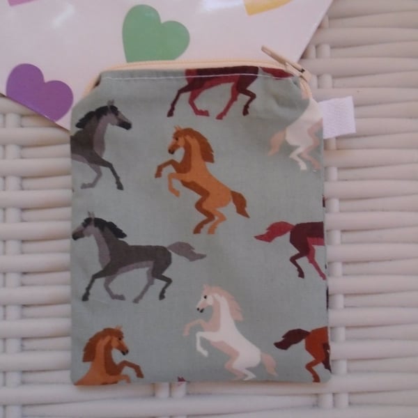 Horses Purse or Card Holder Wallet 