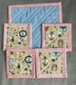 Handmade Biscuit Quilted Coasters & Mug Rug Set - Tea Lover Gift - Image 4