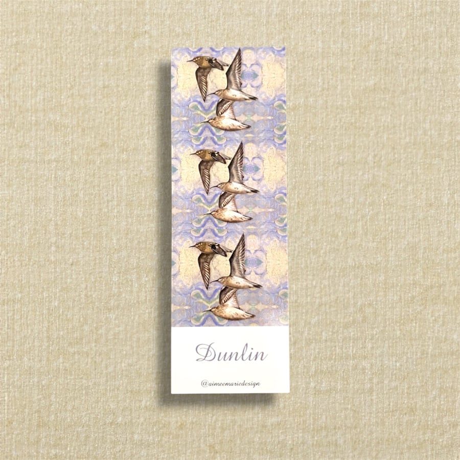Dunlin bird bookmark - British wildlife gifts 