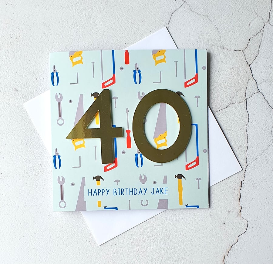 DIY 40th Birthday Card
