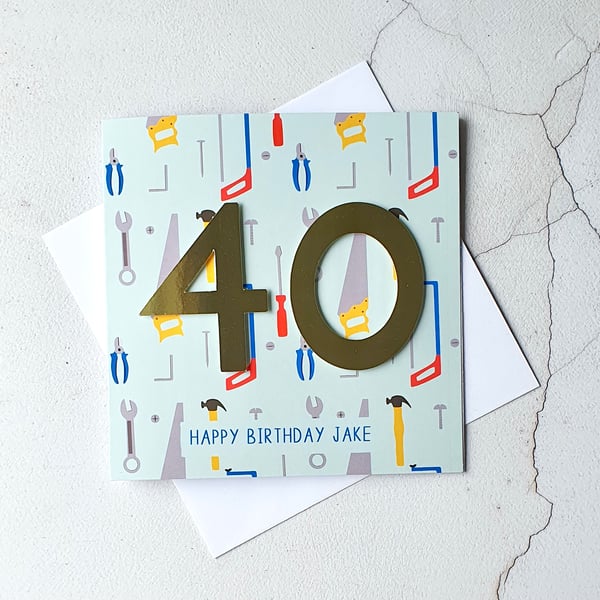 DIY 40th Birthday Card