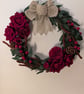 Christmas floral wreath with lights  - Image 1