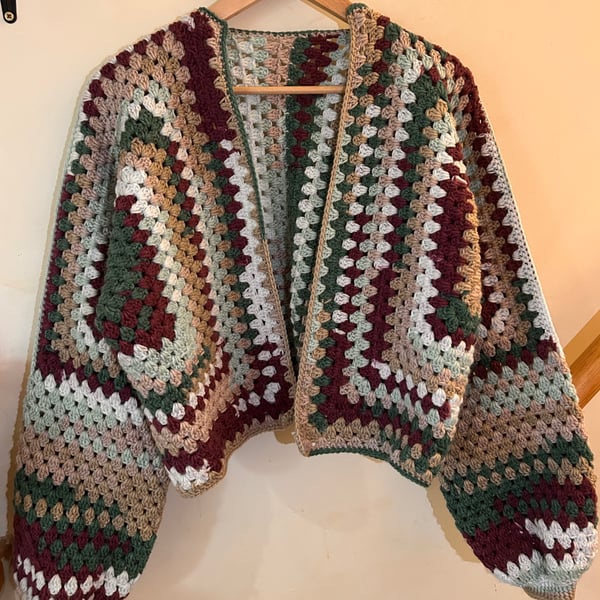 Cropped Crochet Cardigan Jacket - 10-12 