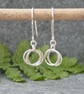 Sterling silver hoop earrings, silver circle earrings, birthday gift idea for he - Image 4
