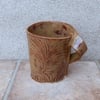 Coffee mug tea cup in stoneware hand thrown ceramic pottery handmade