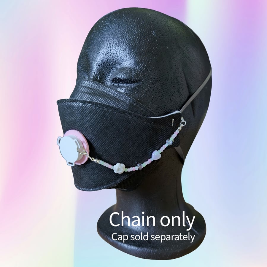 Pearlescent beaded SIP valve keeper - CHAIN ONLY