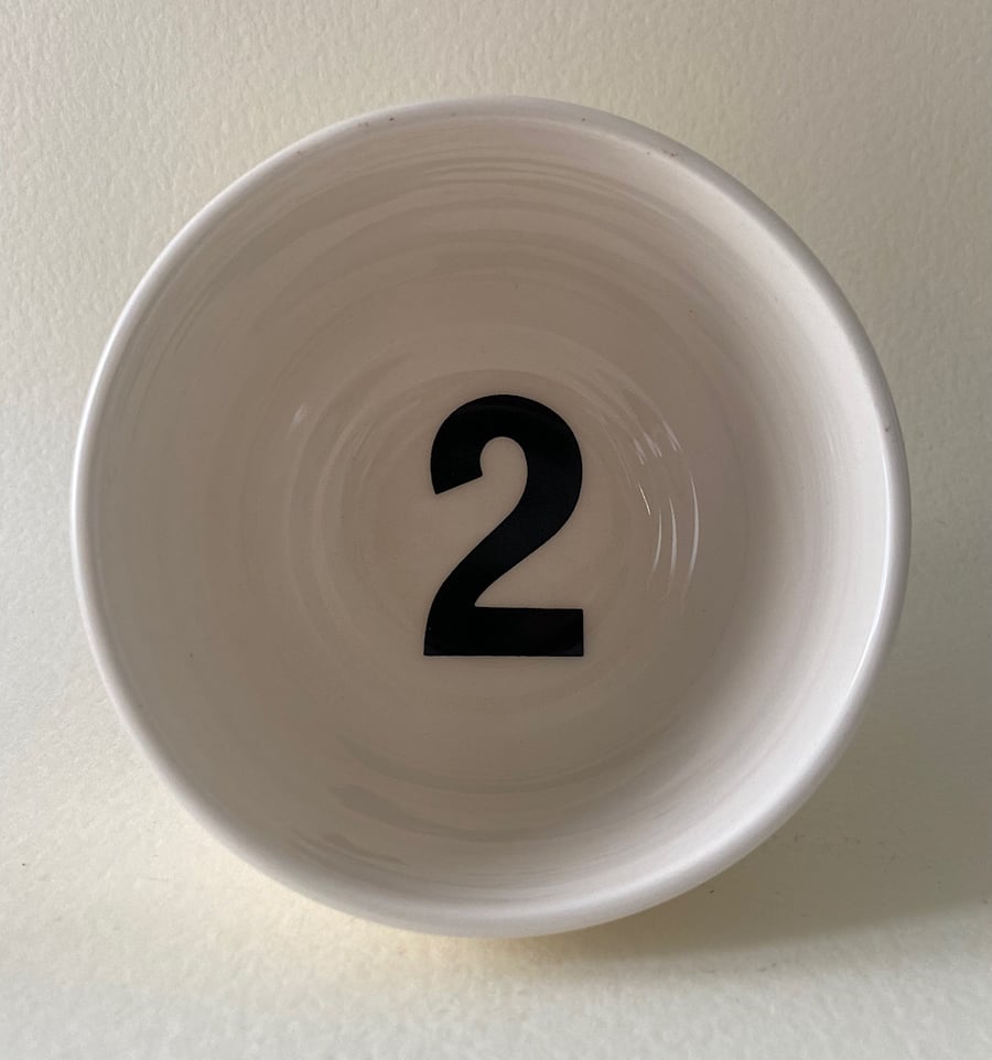 2. Number two ceramic handmade bowl.