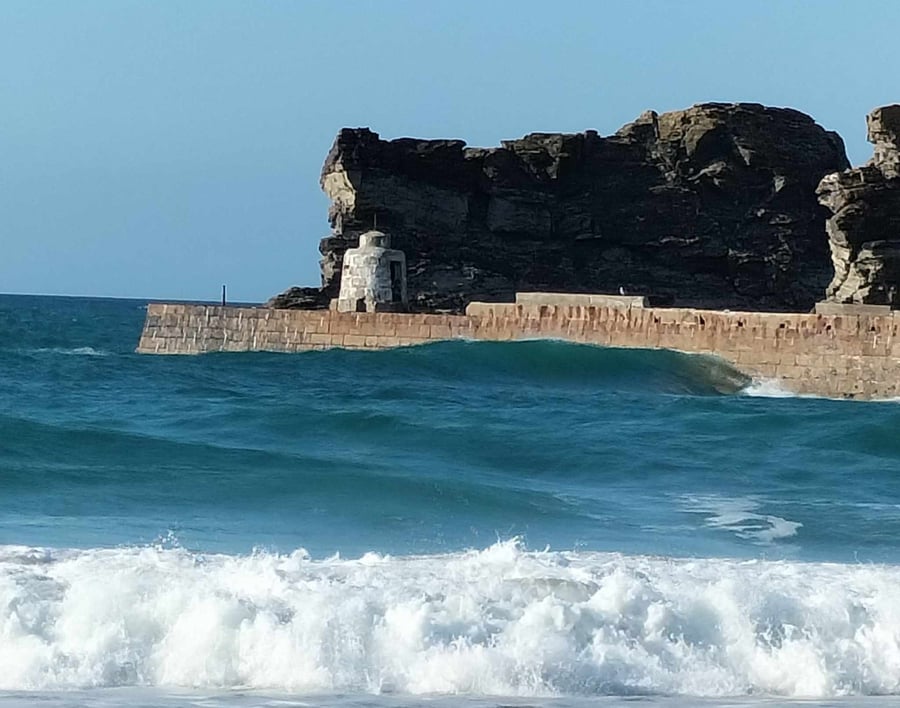 Portreath beach, Cornwall picture card