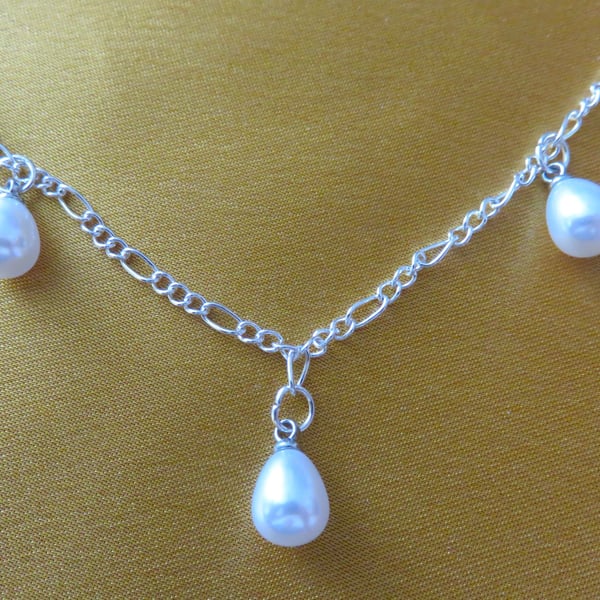 Silver Pearl Necklace