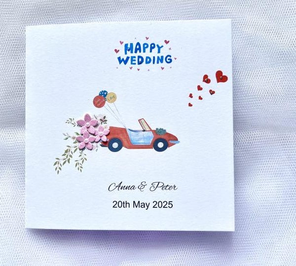 Handmade Personalised Wedding Card Anniversary Card C709