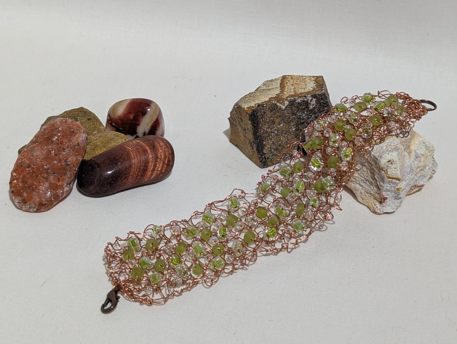 Knitted Copper Wire Bracelet