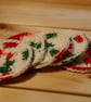 100% Cotton Crochet Facial Rounds holly jolly colour scheme  - Image 1