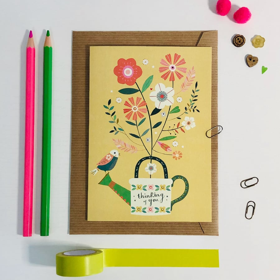 'Thinking of You Bouquet' - Greetings Card