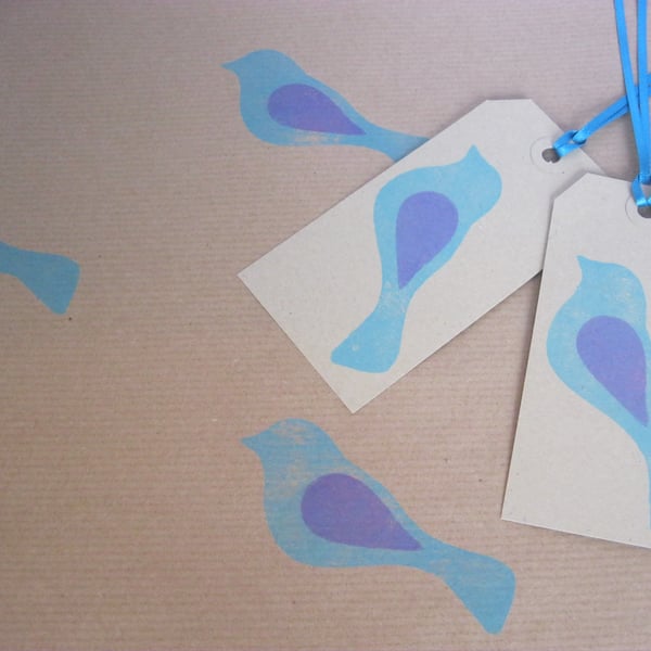 Turquoise Bird Gift Wrap Set