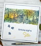 Son Birthday Card - nature, leaves, trees, deer, handcrafted - Image 4