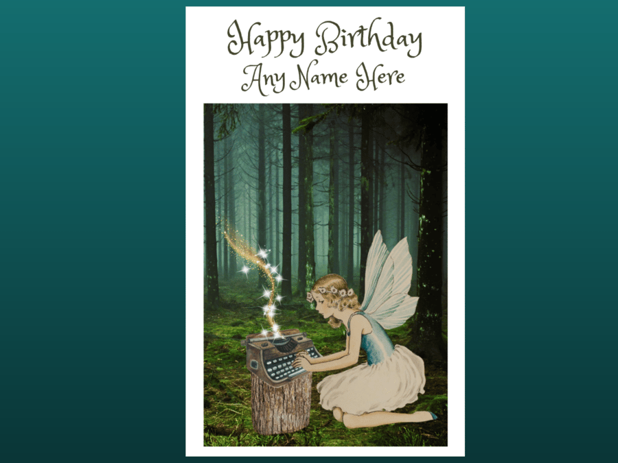 Birthday Card Fairy A Note To Mother Nature Personalisable Seeded Card Option