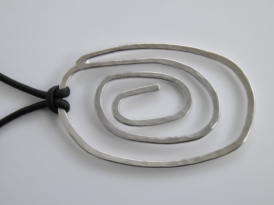 Irregular Artisan Spiral Necklace