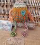 Handmade Knitted Frog named Barley – One of a Kind Frog Ornament Whimsical Gift - Image 2