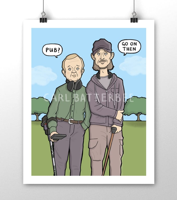 Detectorists Art Print - Andy and Lance