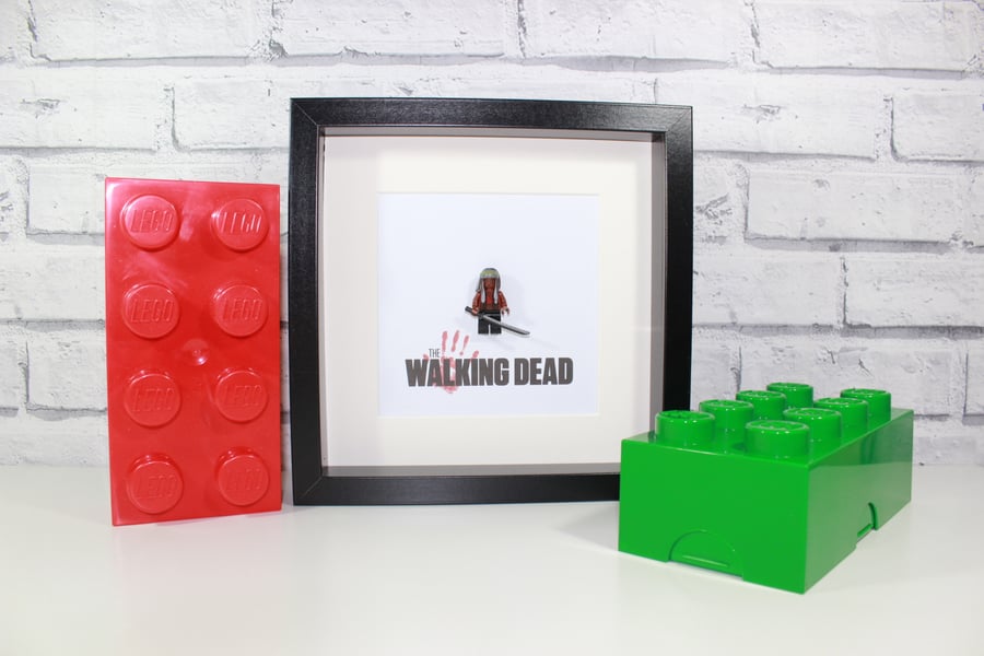 THE WALKING DEAD - MICHONNE - FRAMED CUSTOM LEGO MINIFIGURE