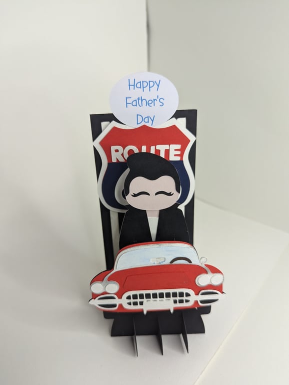 Father's Day 50's Style car box card