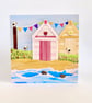 Beach Huts - printed greetings card - Image 2