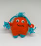 Handmade Crochet Cute Monster Keychain Charm