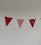 Red Floral Stripe  Bunting. (006) - Image 1