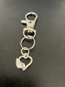 heart angel wing keyring bag charm zip puller swivel clip on key chain lanyard